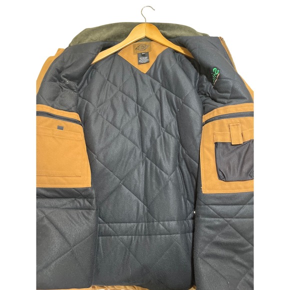 Dickies Heavy Canvas Insulated Full Zip Reinforced Elbows work Coat 2XL Read - Picture 2 of 10